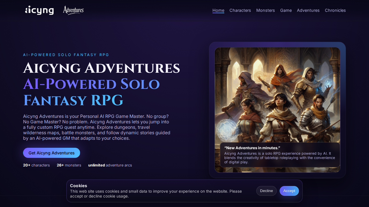 Aicyng Adventures – AI-Powered Solo RPG