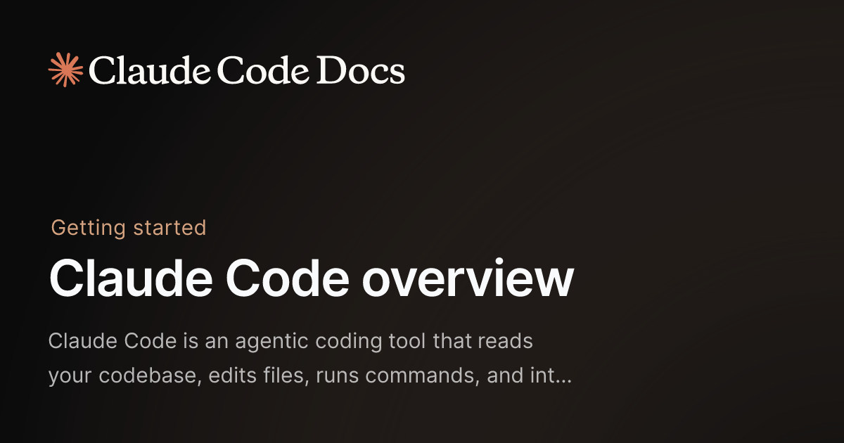Claude Code overview - Claude Code Docs