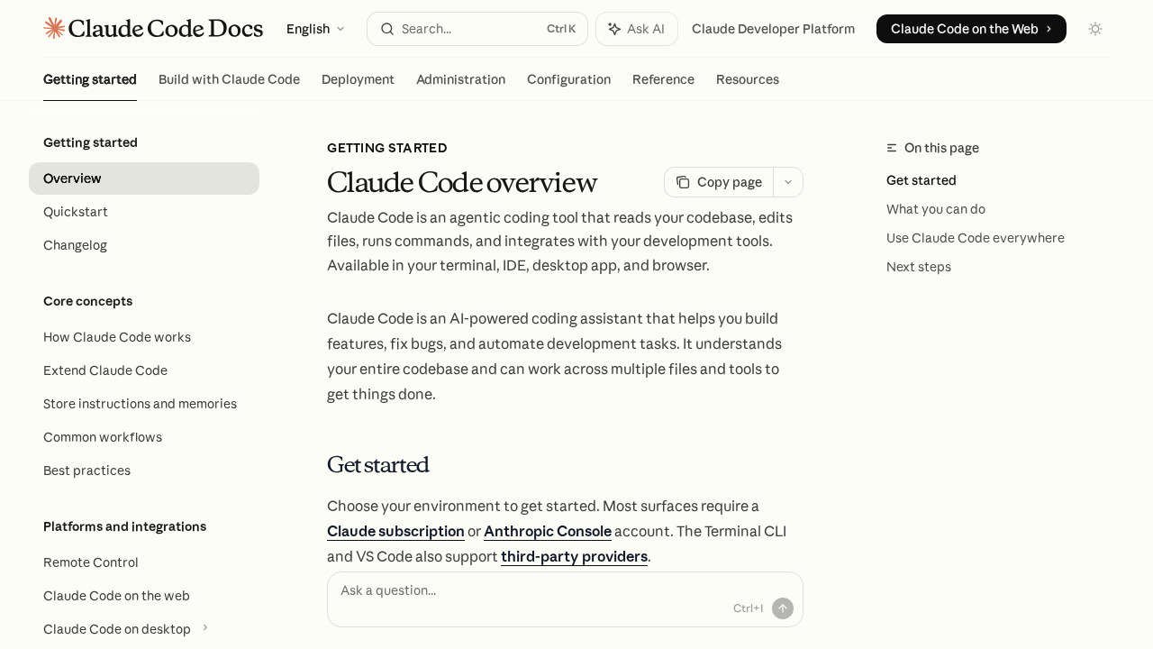 Claude Code overview - Claude Code Docs
