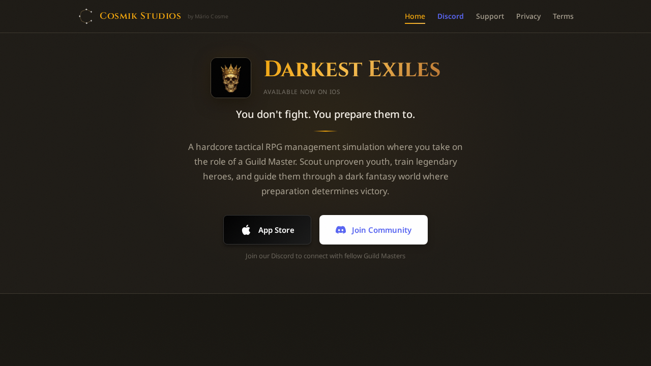 Darkest Exiles - Cosmik Studios