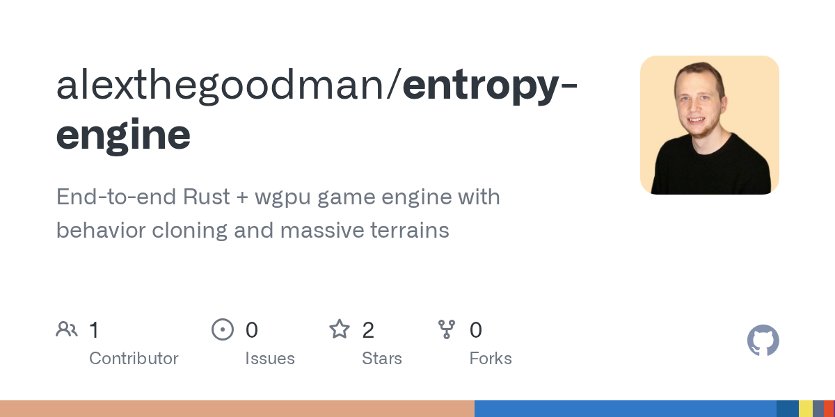 GitHub - alexthegoodman/entropy-engine: End-to-end Rust + wgpu game engine with behavior cloning and massive terrains