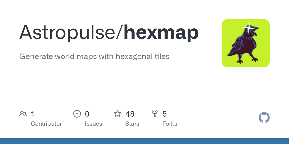 GitHub - Astropulse/hexmap: Generate world maps with hexagonal tiles