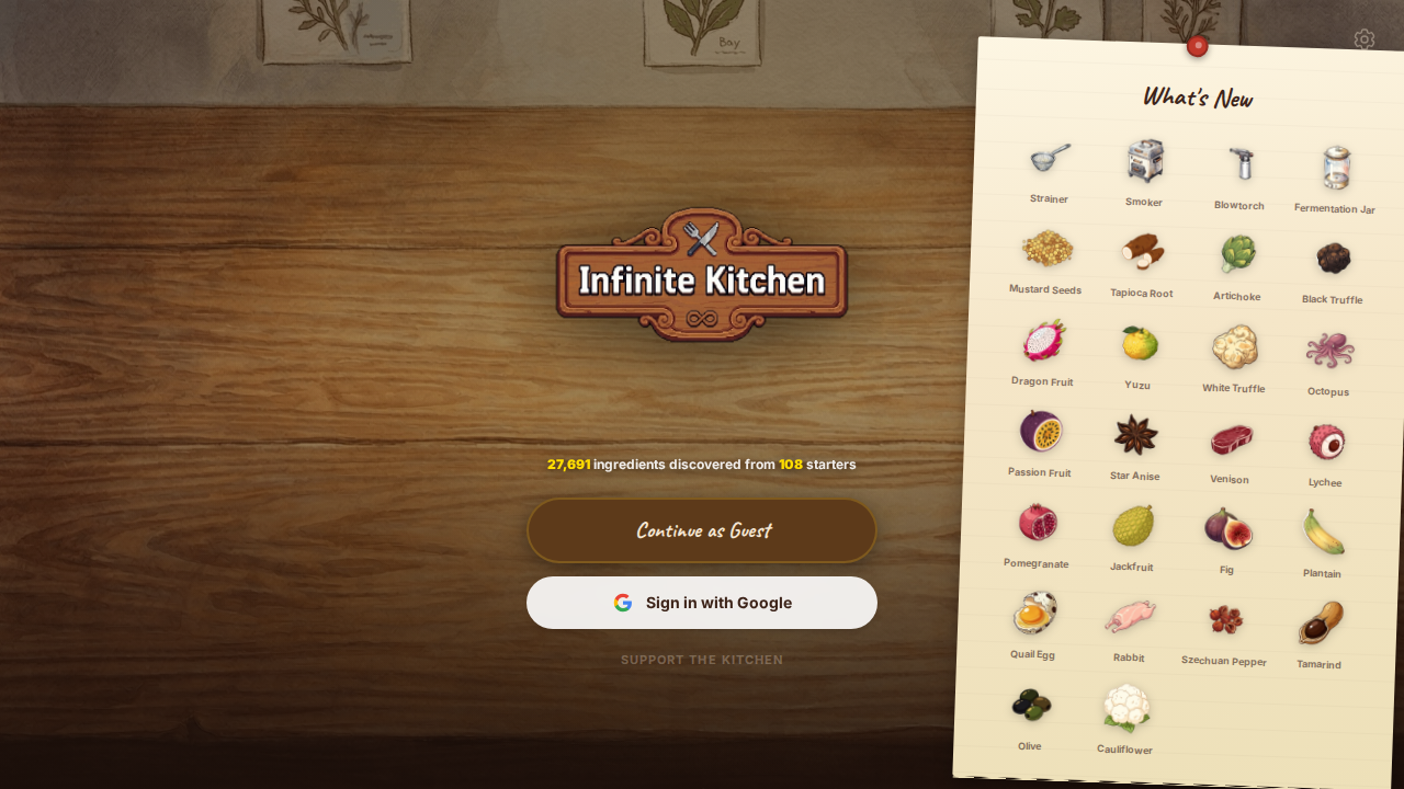 Infinite Kitchen — AI Cooking Game