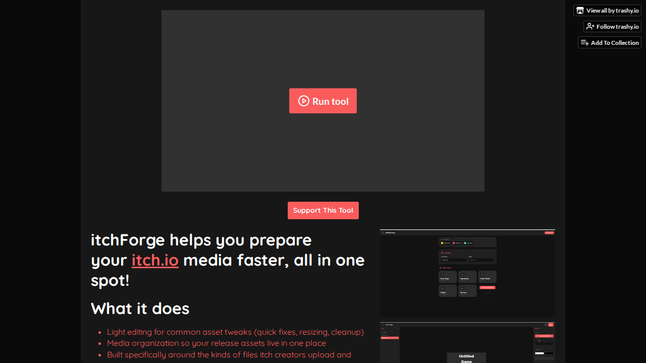itchForge by trashy.io