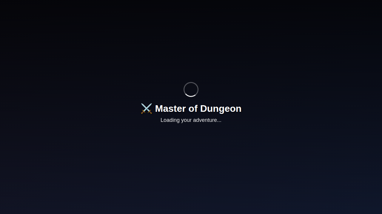 Master of Dungeon - AI-Powered Text RPG