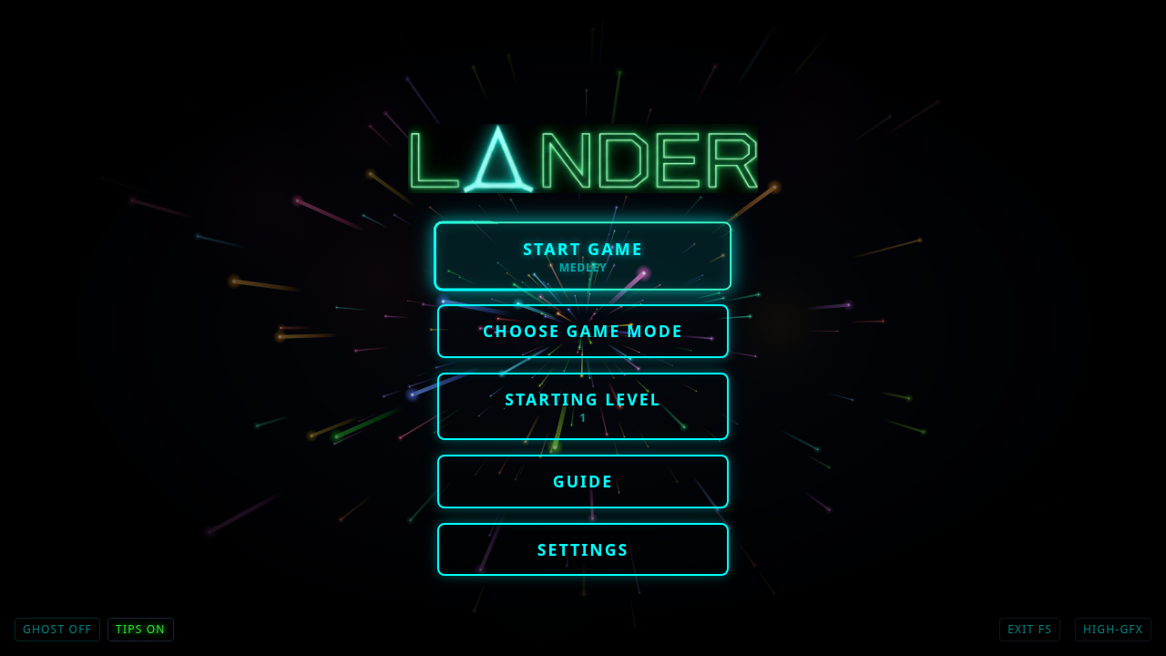 Neon Lunar Lander — Vector Arcade