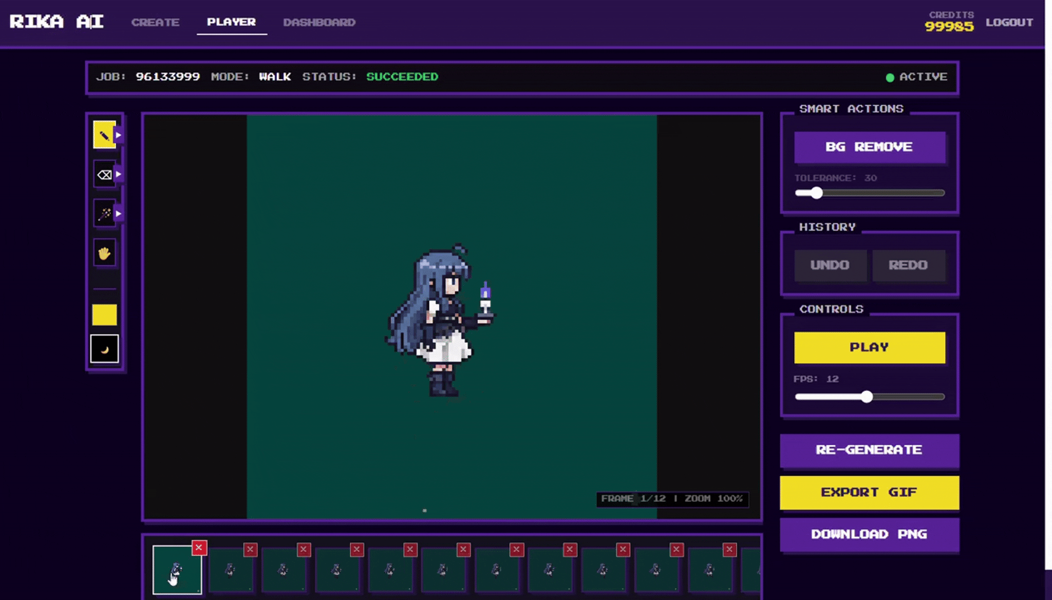 Rika AI | Pixel Art Animator
