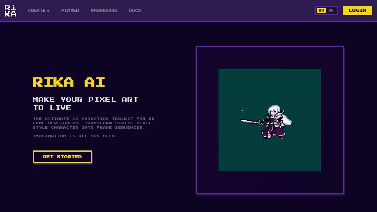 Rika AI | Pixel Art Animator