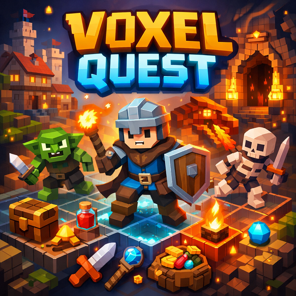 Voxel Quest - create-from-scratch by Jabali AI